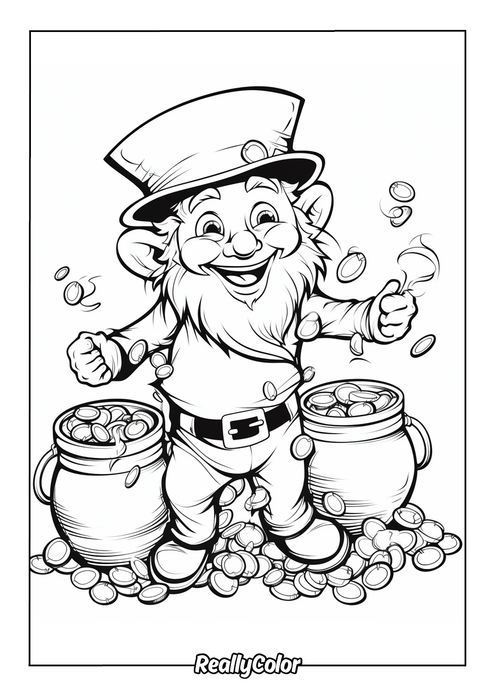 Pot of gold coloring page