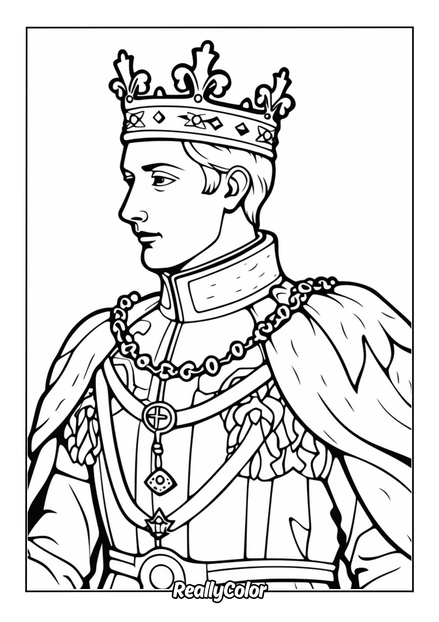 Prince crown coloring page