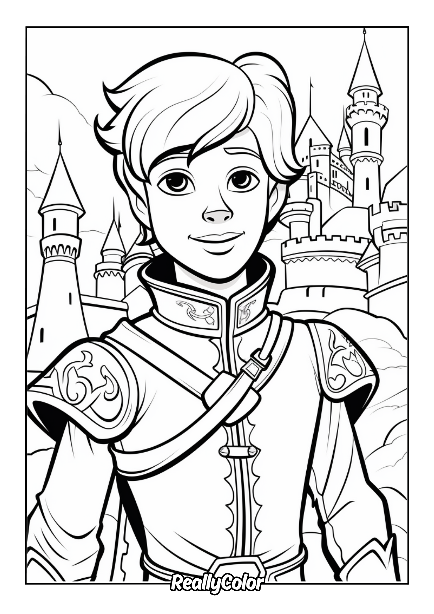 Prince of the castle coloring page