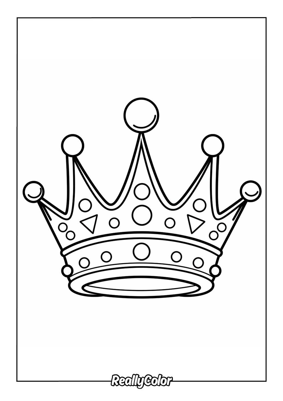 Princess crown coloring page