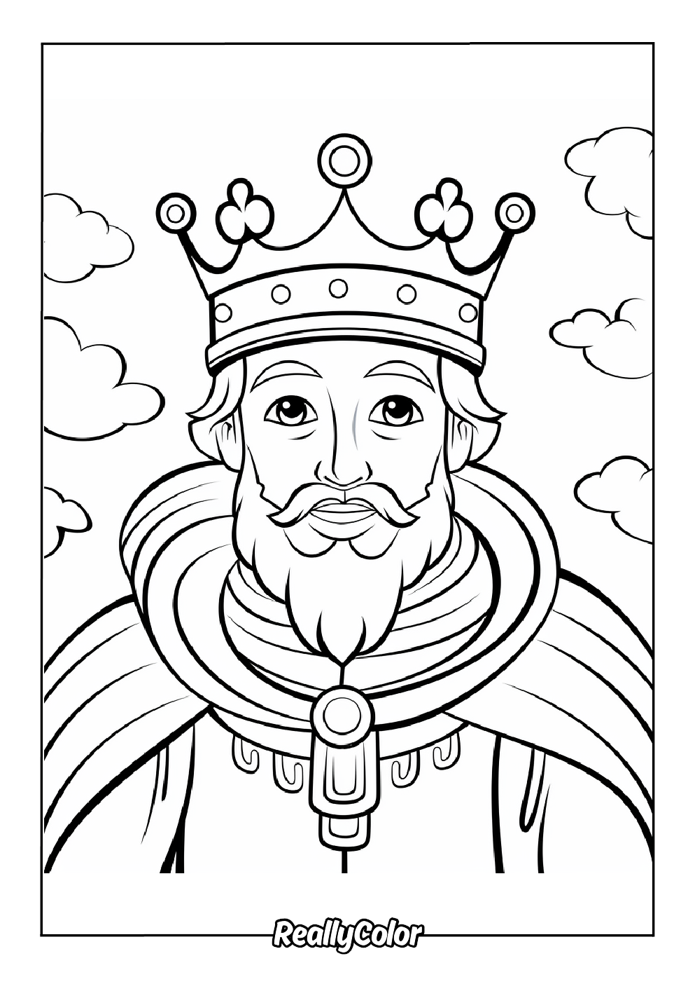 Printable king coloring page