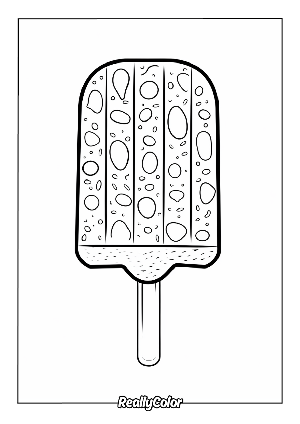 Printable popsicle to color