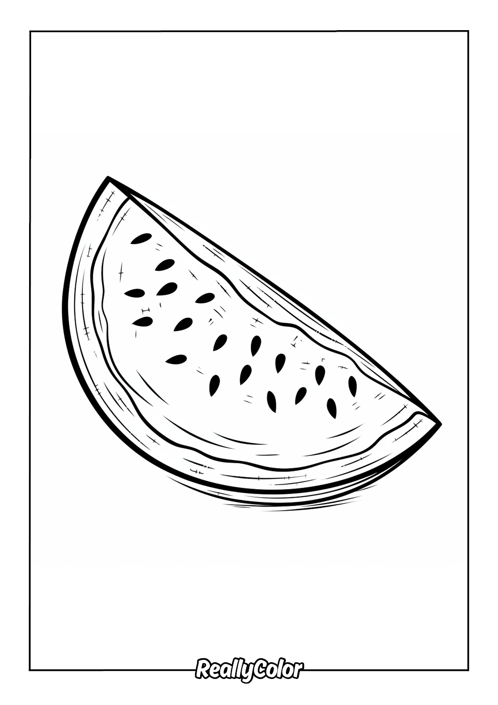 Printable watermelon coloring page