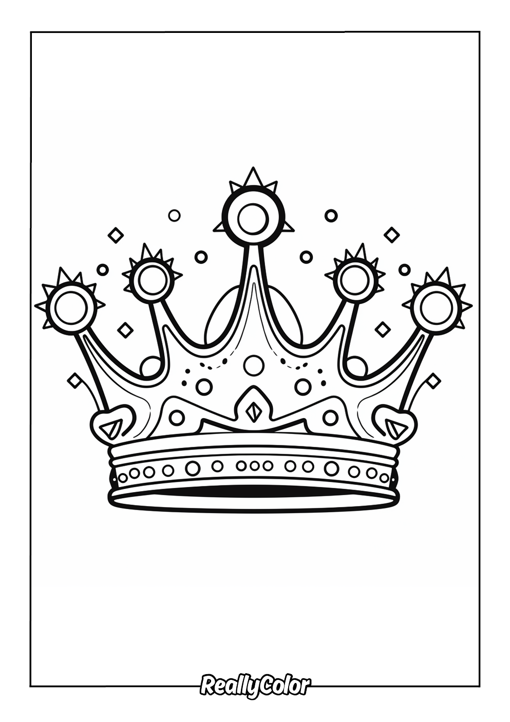 Queen crown coloring page