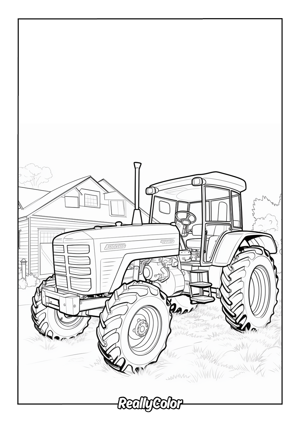 Real john deere coloring page for adults