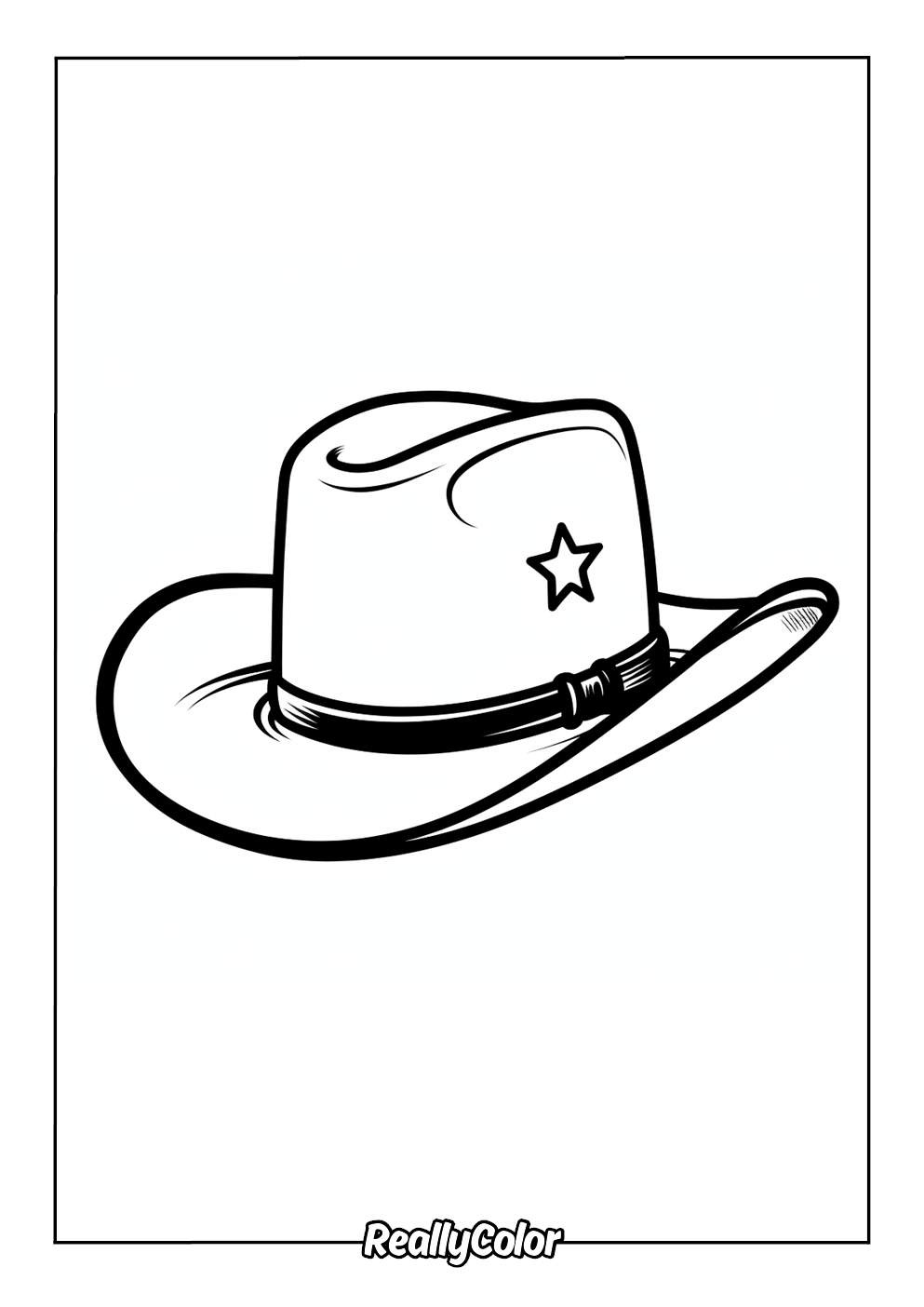 Sheriff hat coloring page