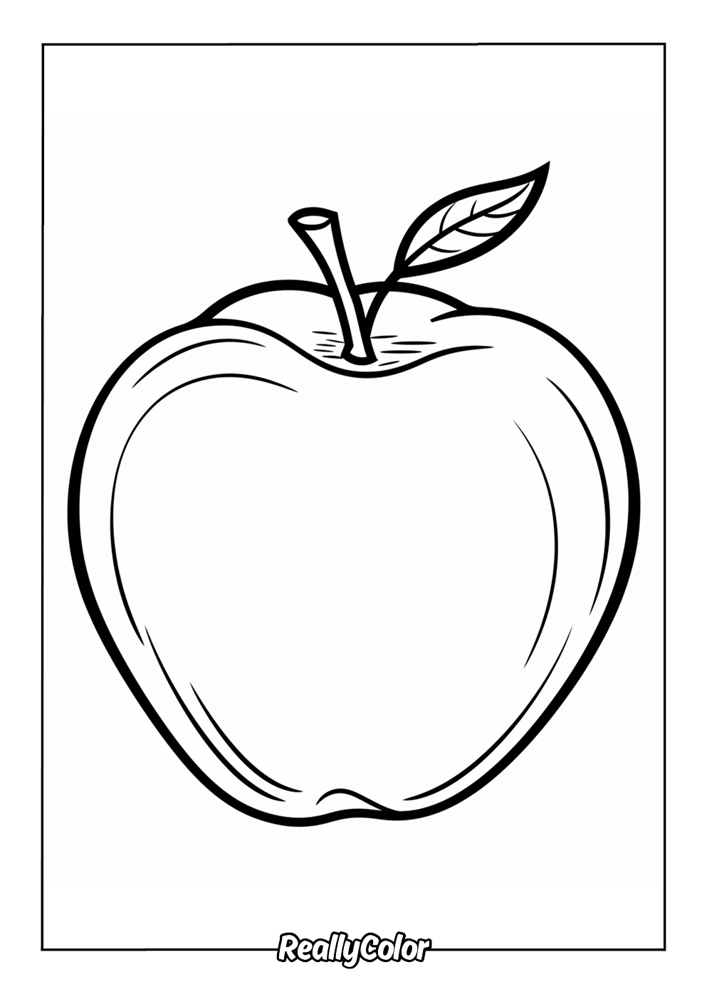 Simple apple color page