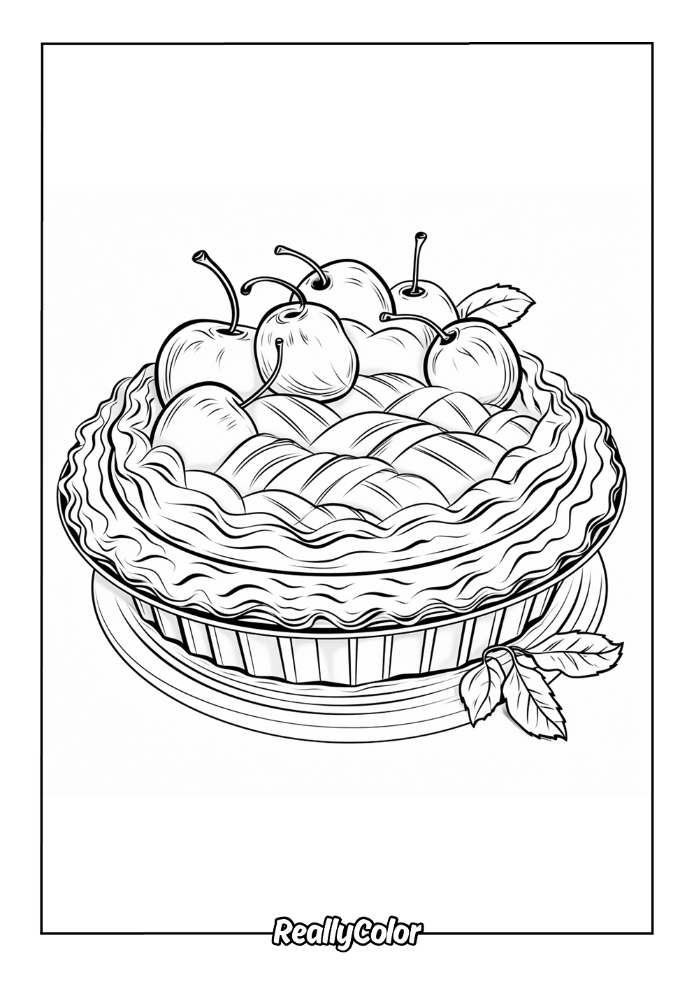 Simple pie pictures to color