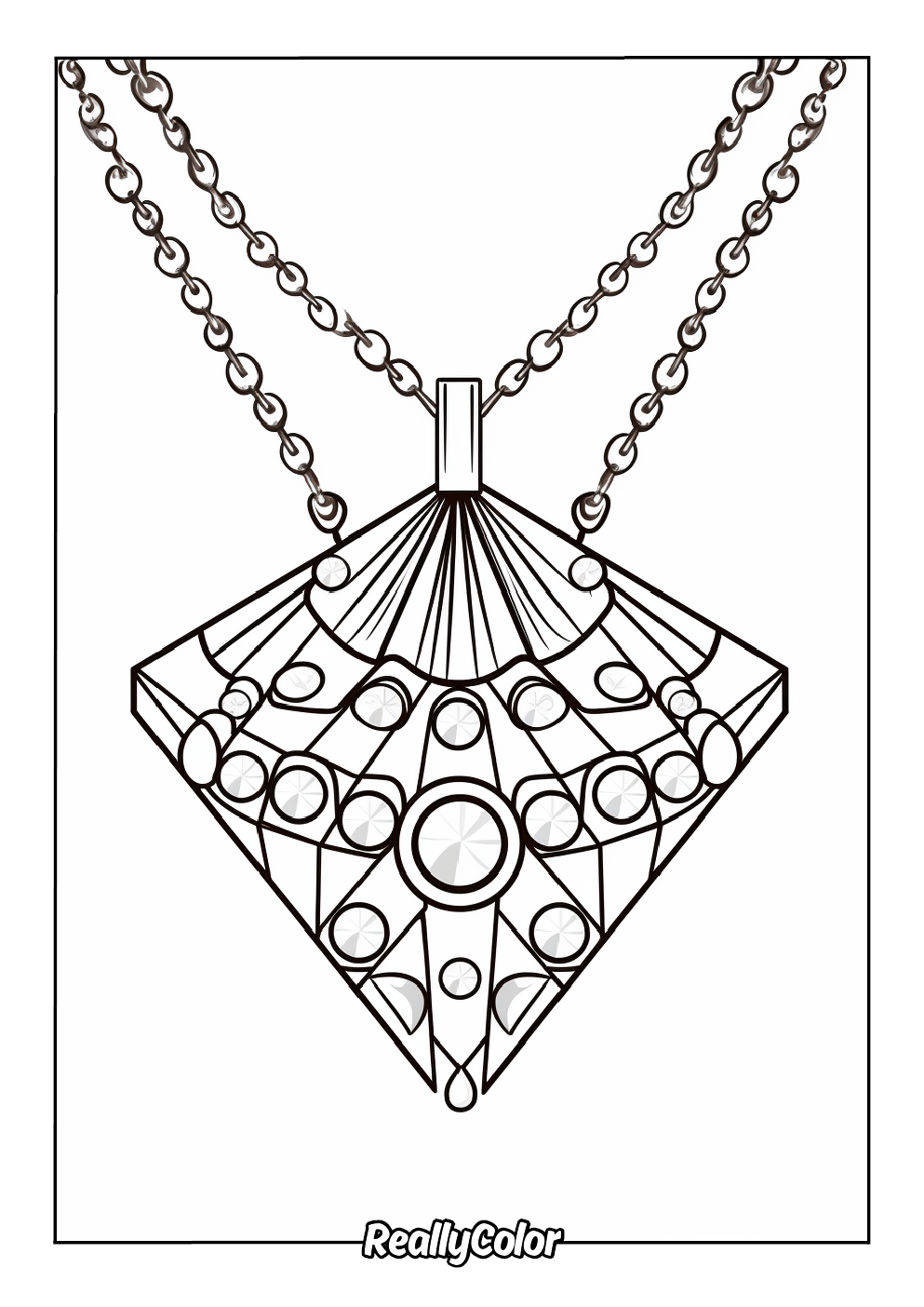 Special jewel coloring page