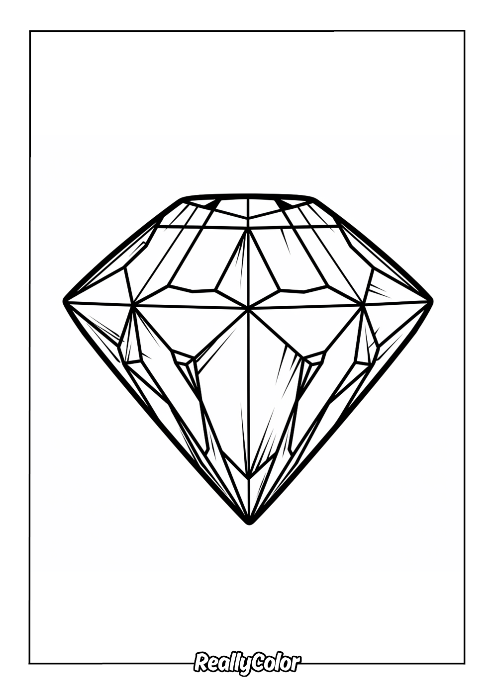 Stunning diamond color page