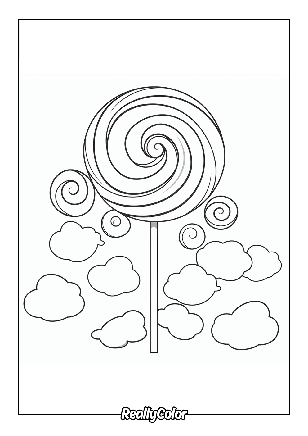 Sweet lollipop to color