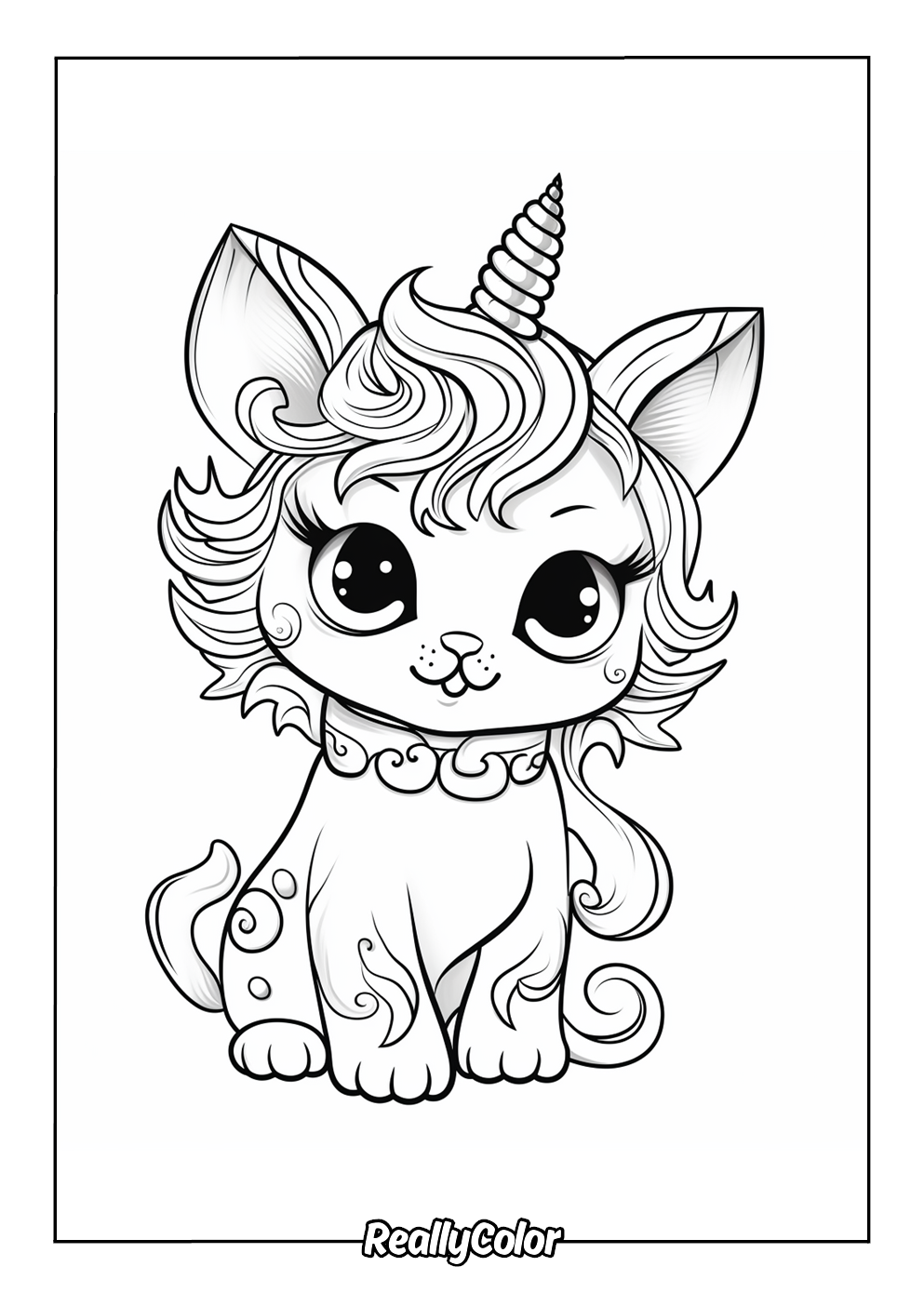 Unicat coloring page