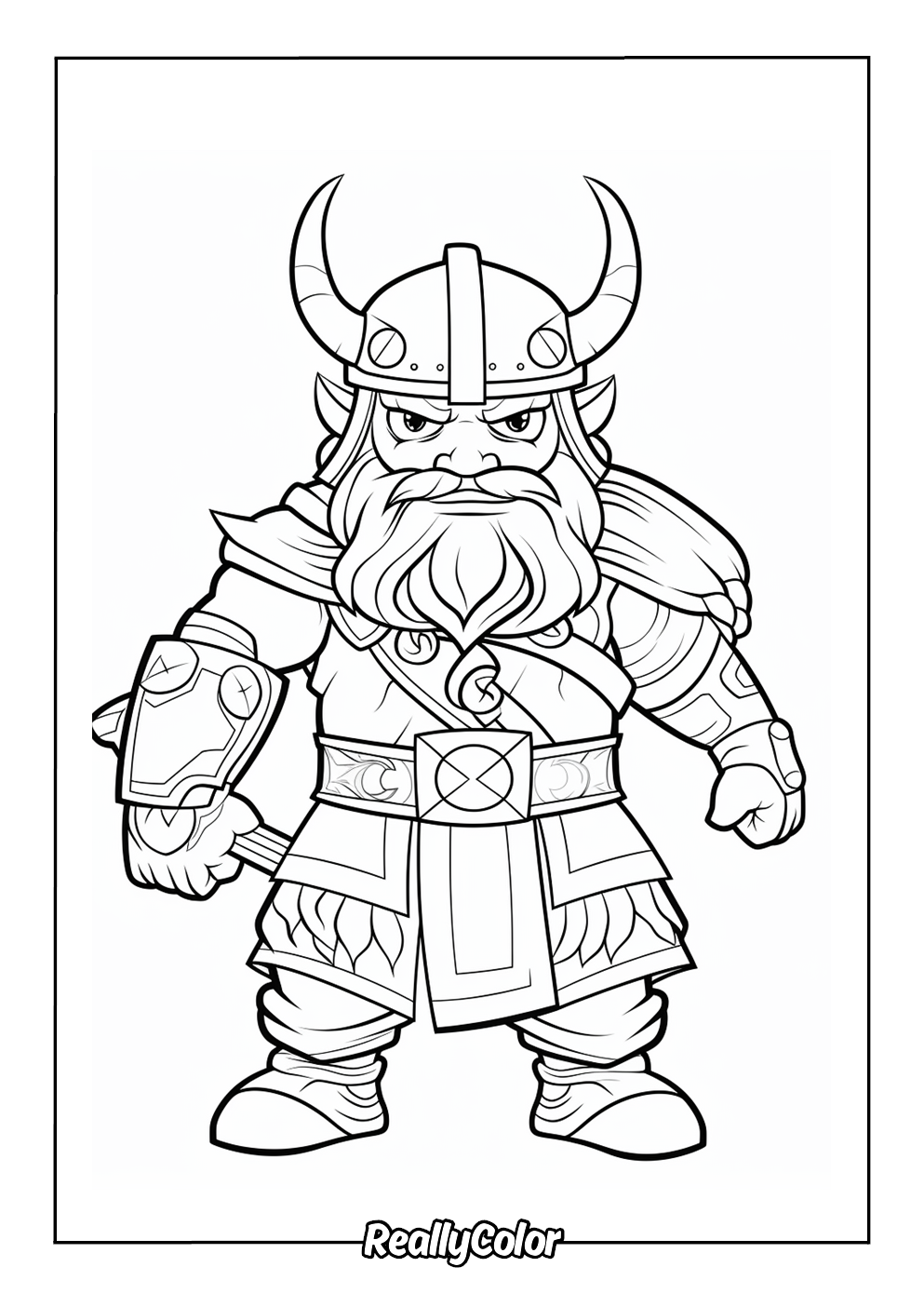 Vikings coloring page for kids