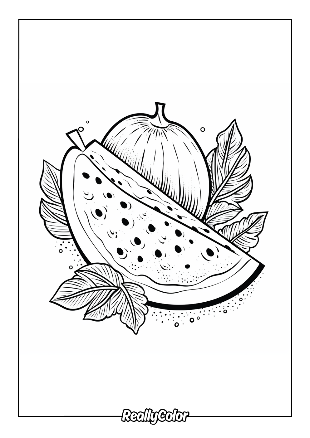 Watermelon slice to color
