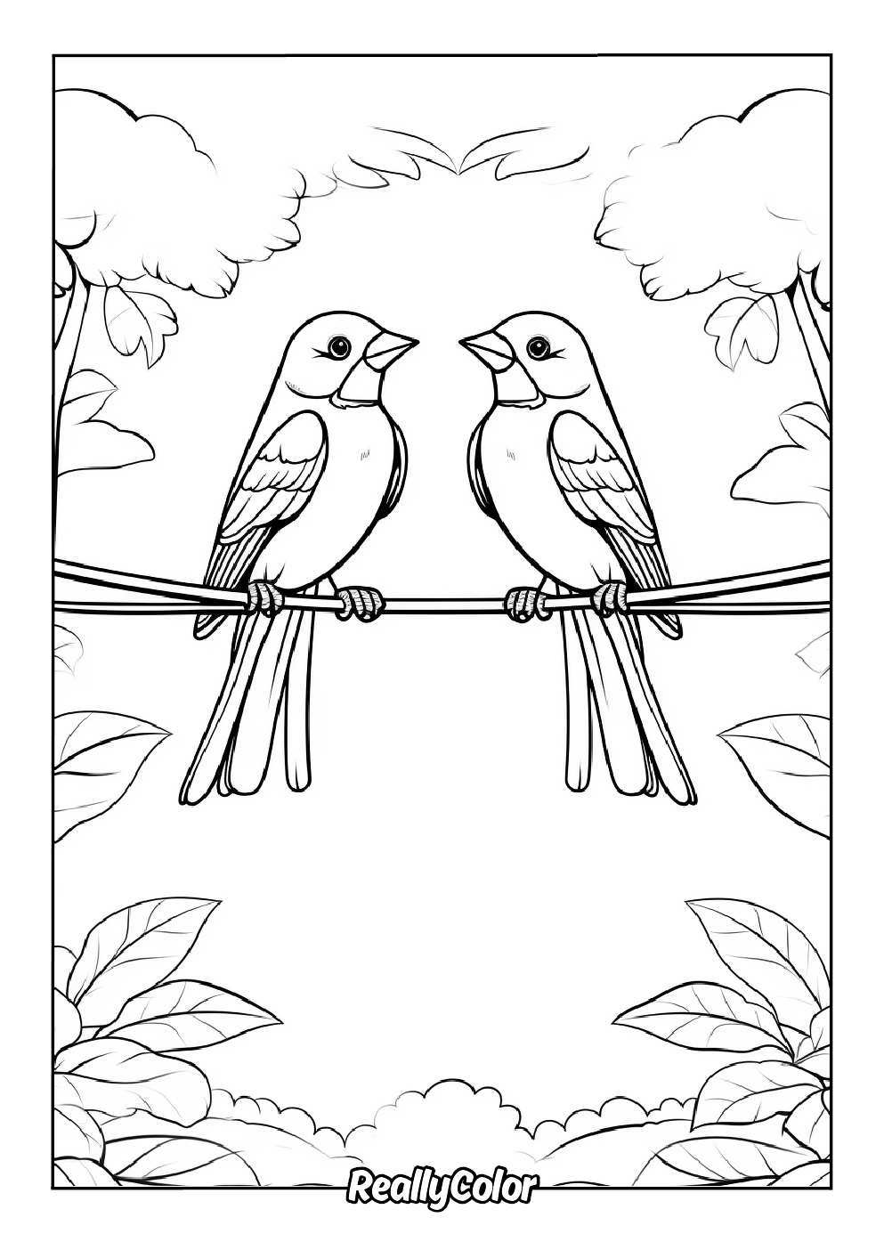 cute bird coloring pages