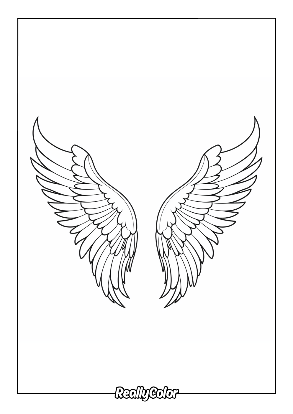 Wings of an angel to color