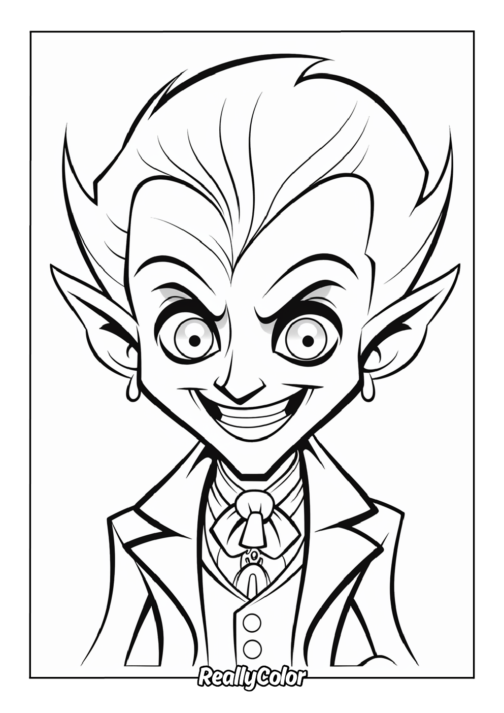 Anime vampire coloring page