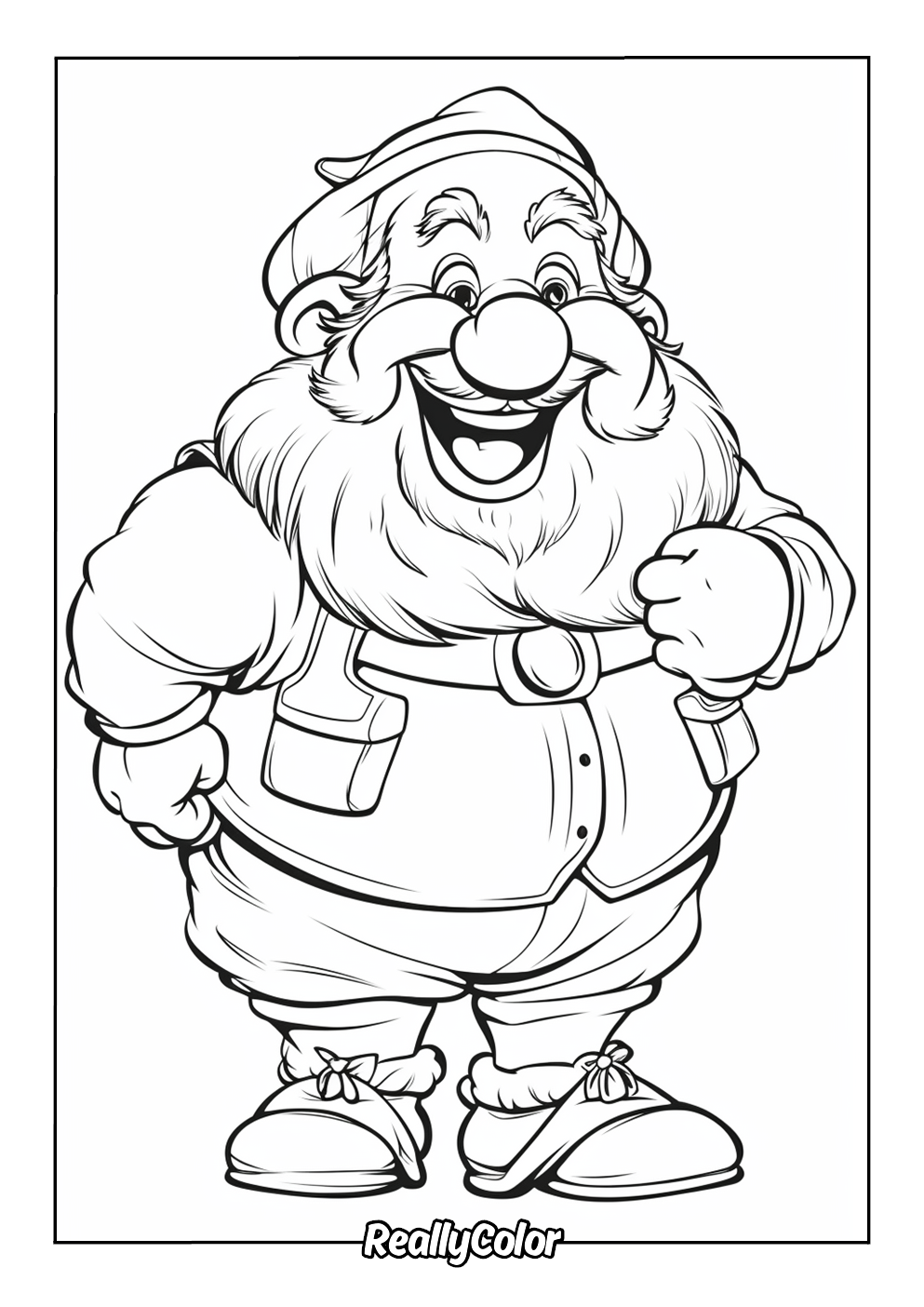 Christmas gnome coloring page
