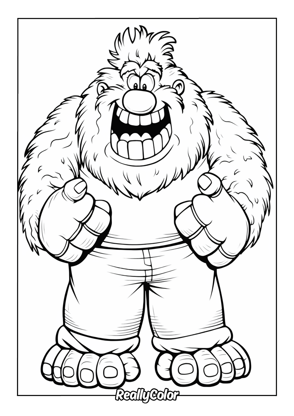 Easy coloring page of a troll