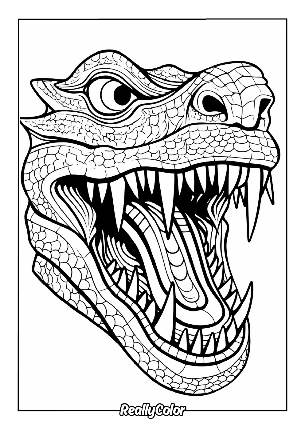 Fun coloring page of a dragon