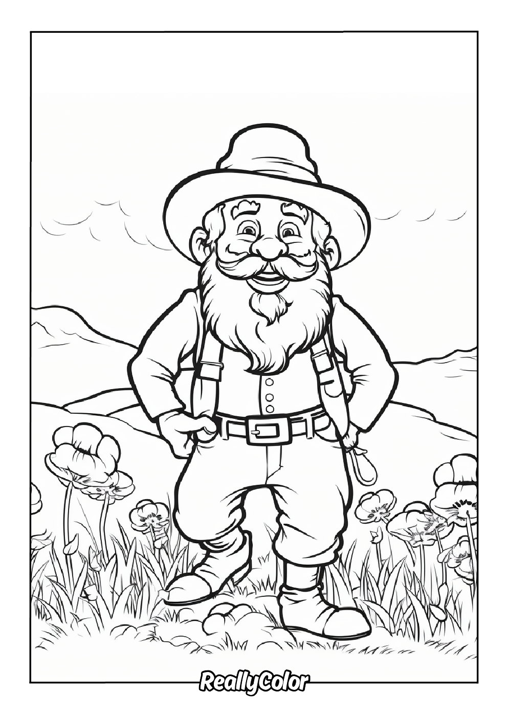 Leprechaun coloring page printable
