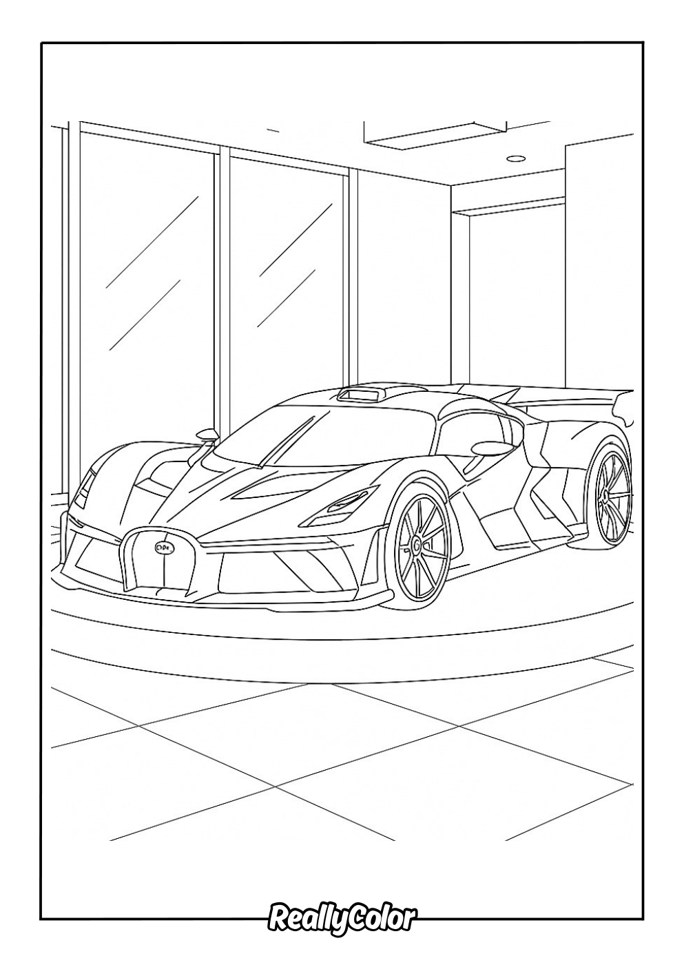 Bugatti Bolide coloring page
