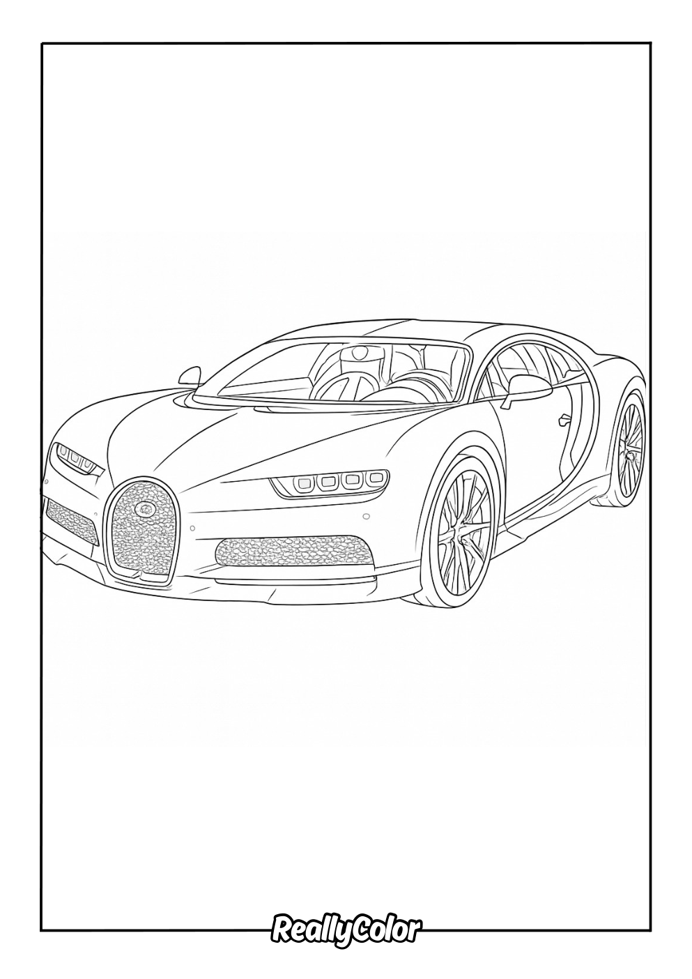 Bugatti Chiron coloring page