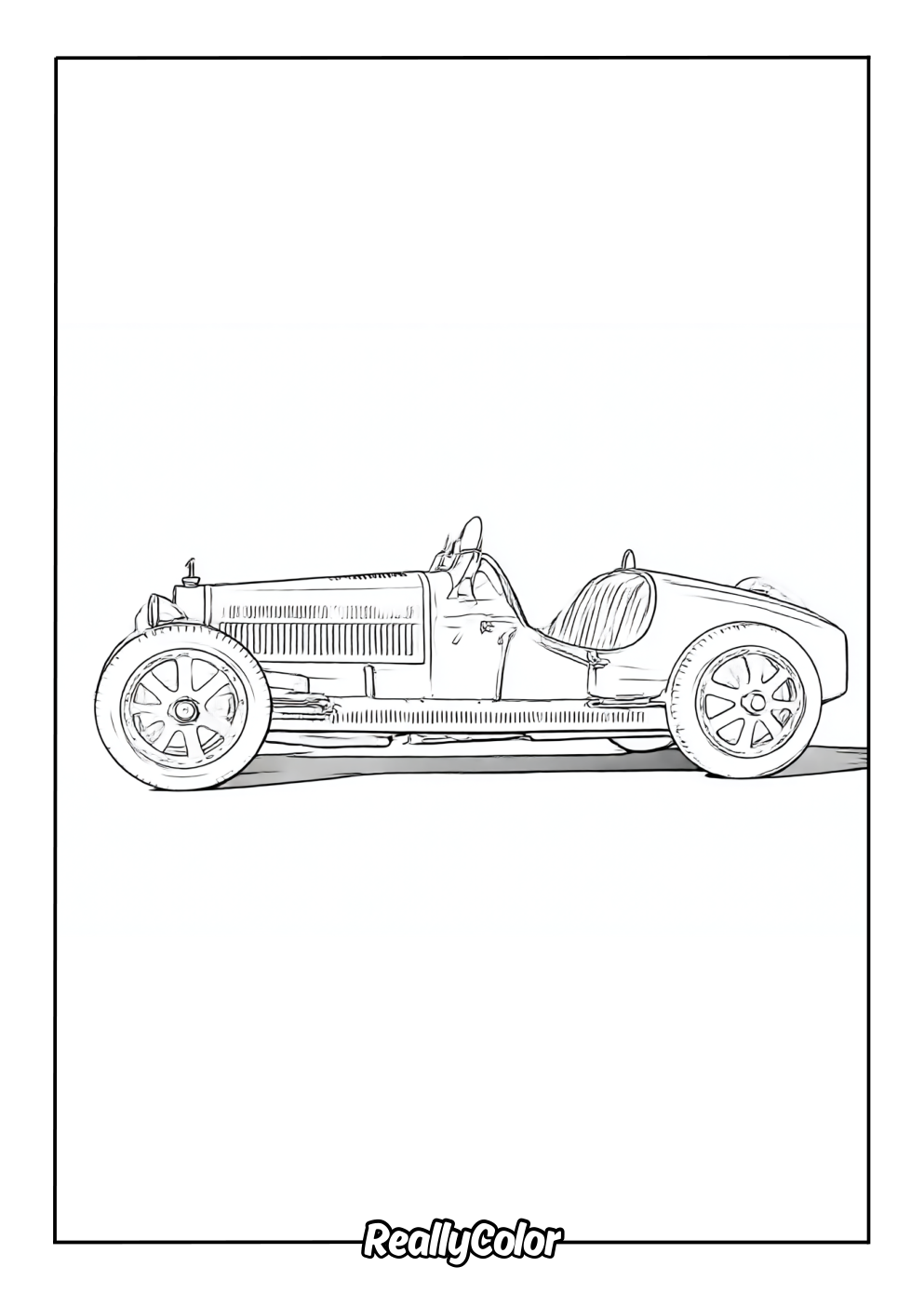 Bugatti Type 35 coloring page
