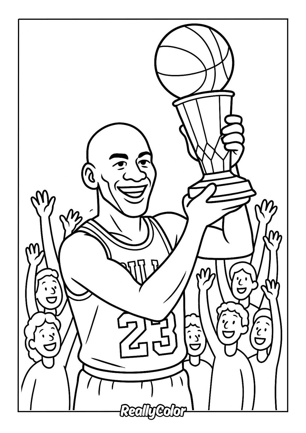 Cartoon Jordan color page