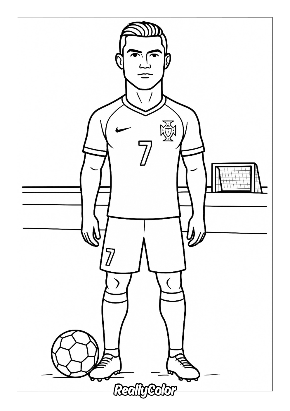Cartoon Ronaldo color page