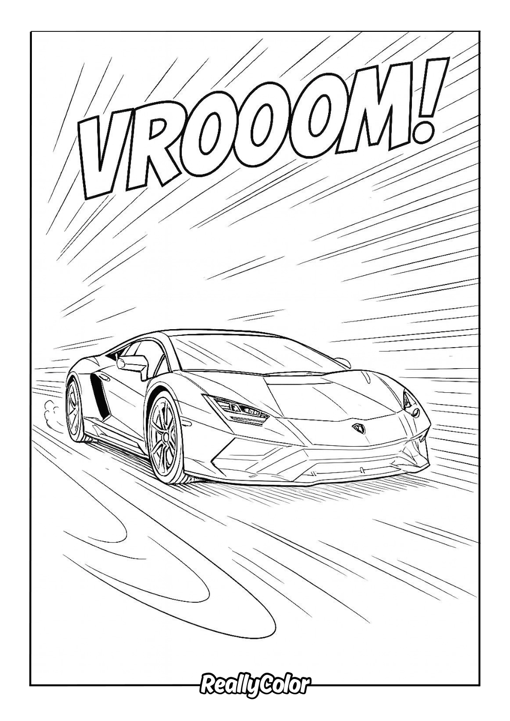 Cool Lamborghini coloring page