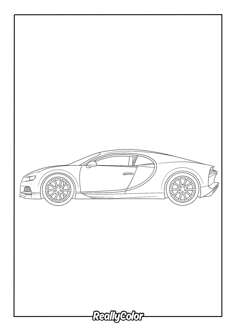 Easy Bugatti coloring page