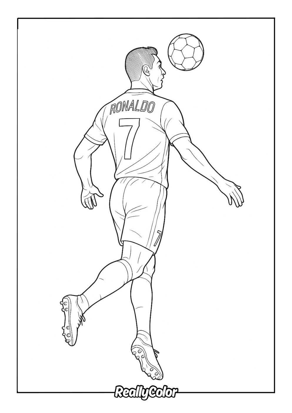 Easy Ronaldo coloring page