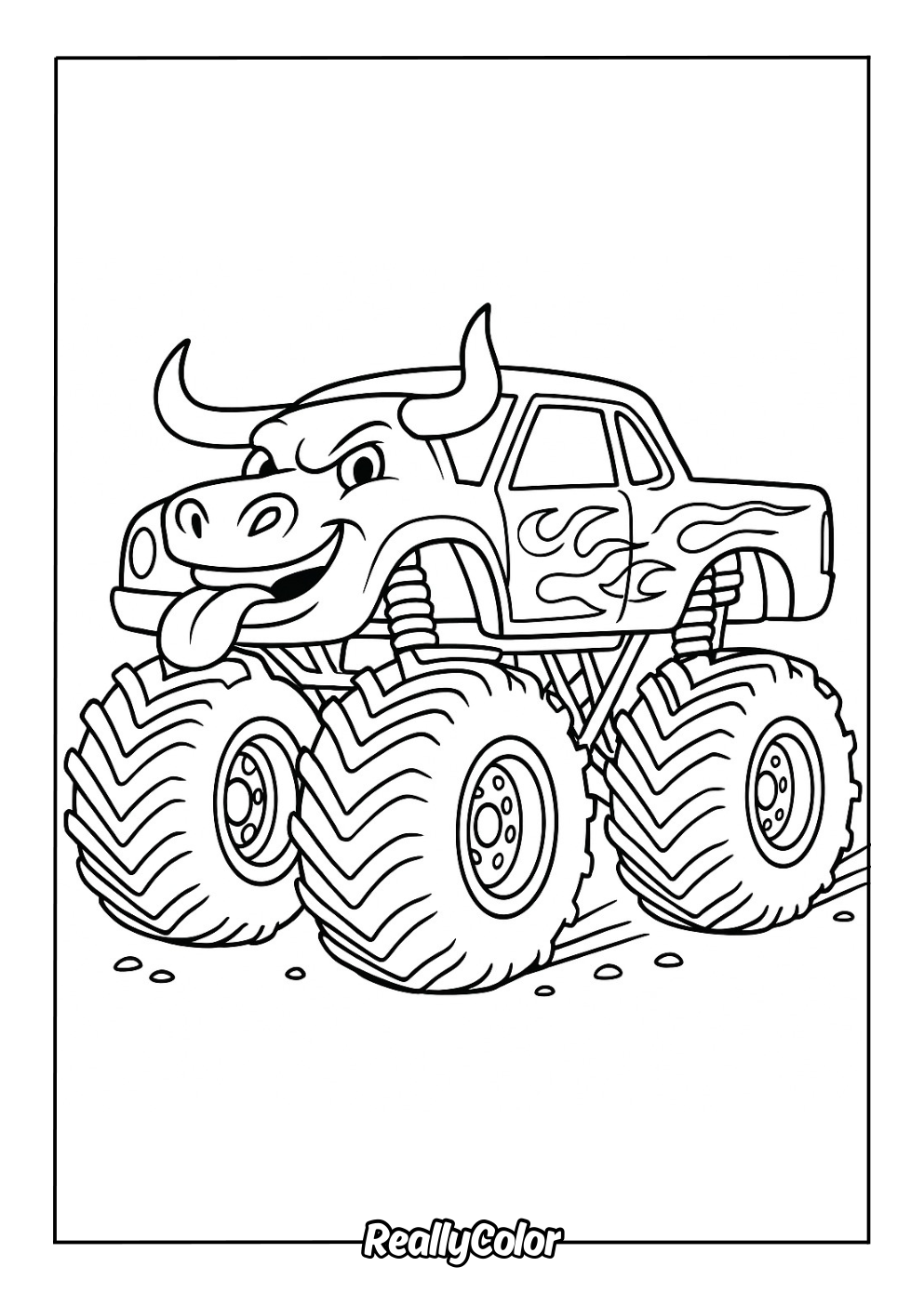 El toro loco monster truck coloring page