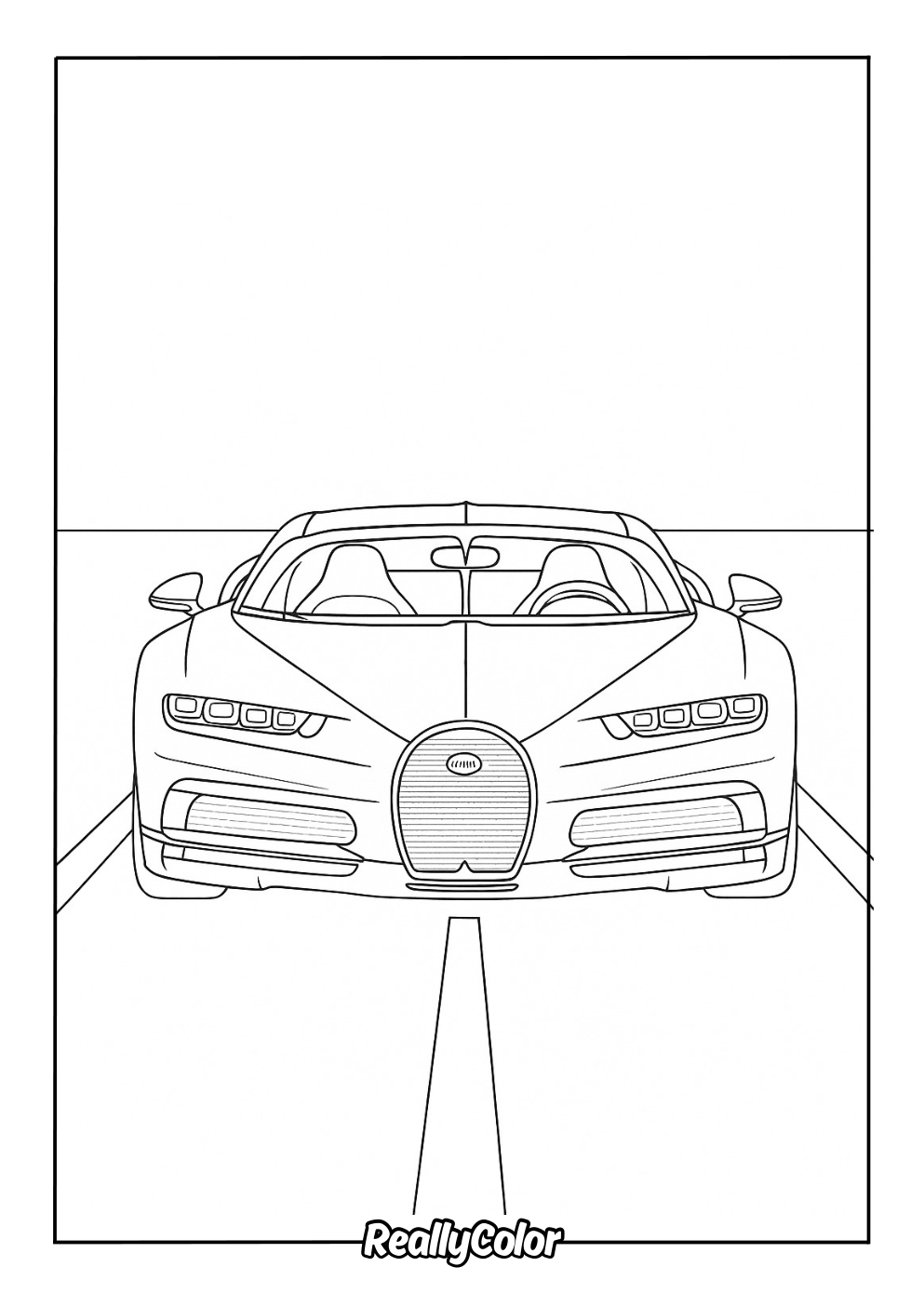 Free printable Bugatti Chiron coloring page