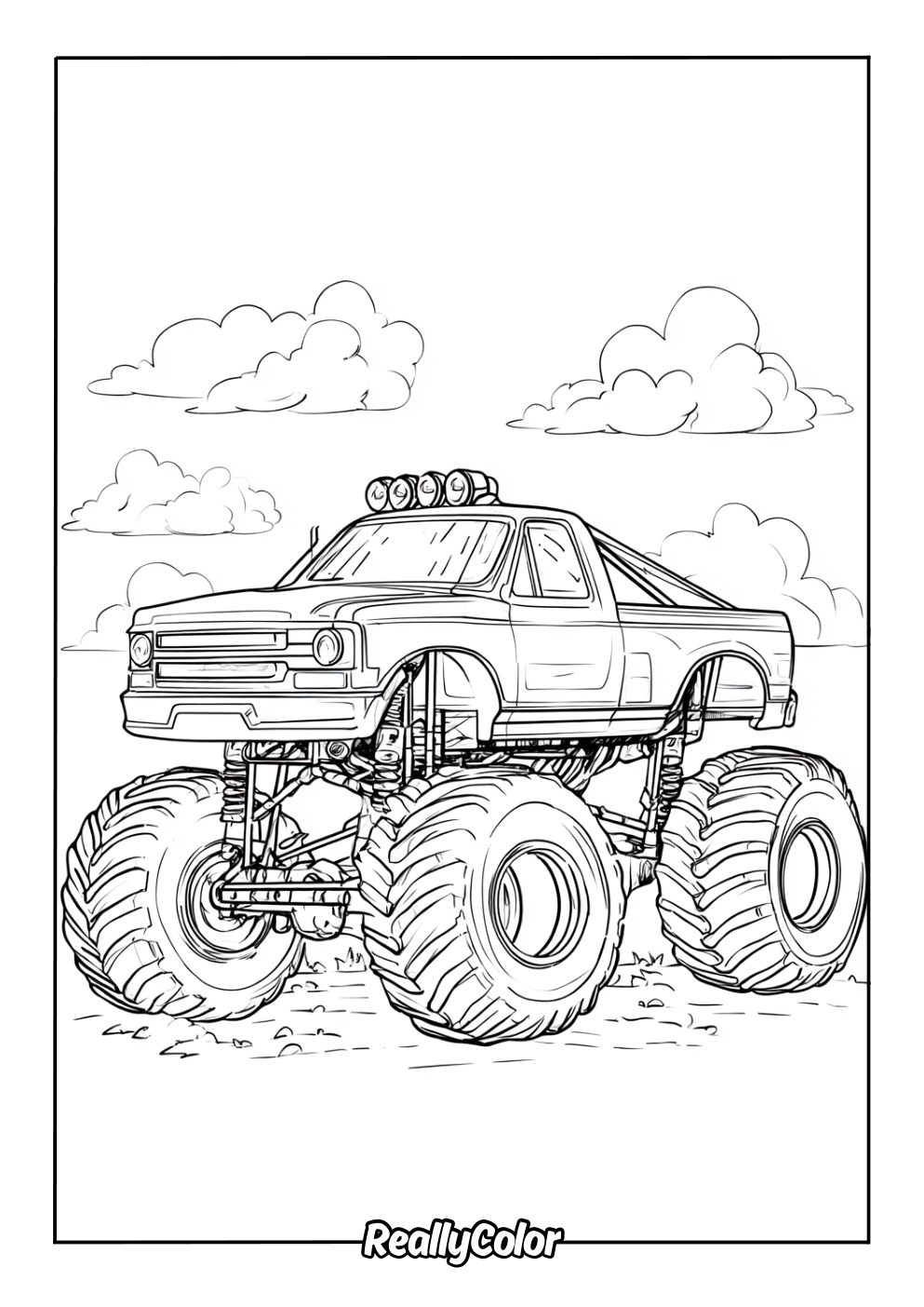 Huge mosnter truck colroing page