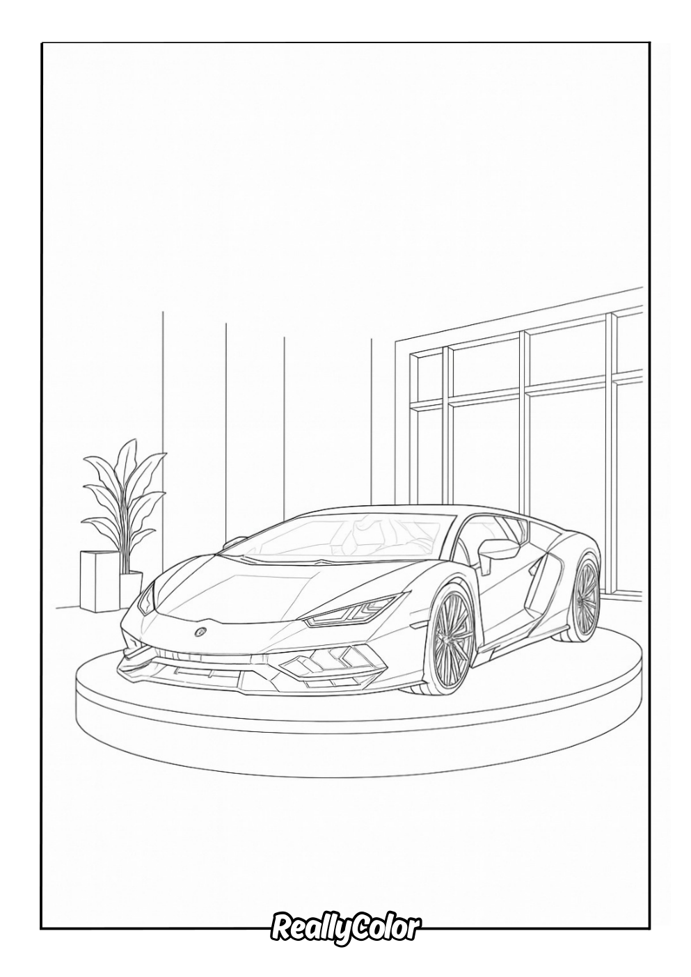 Lamborghini Huracan coloring page