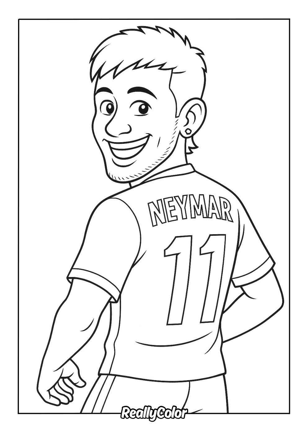 Neymar jersey coloring page