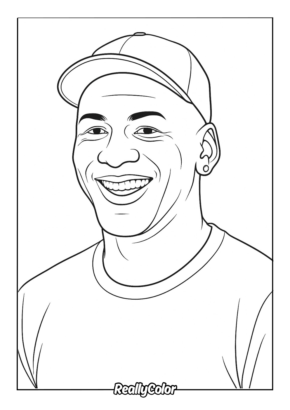 Printable coloring page of Michael Jordan