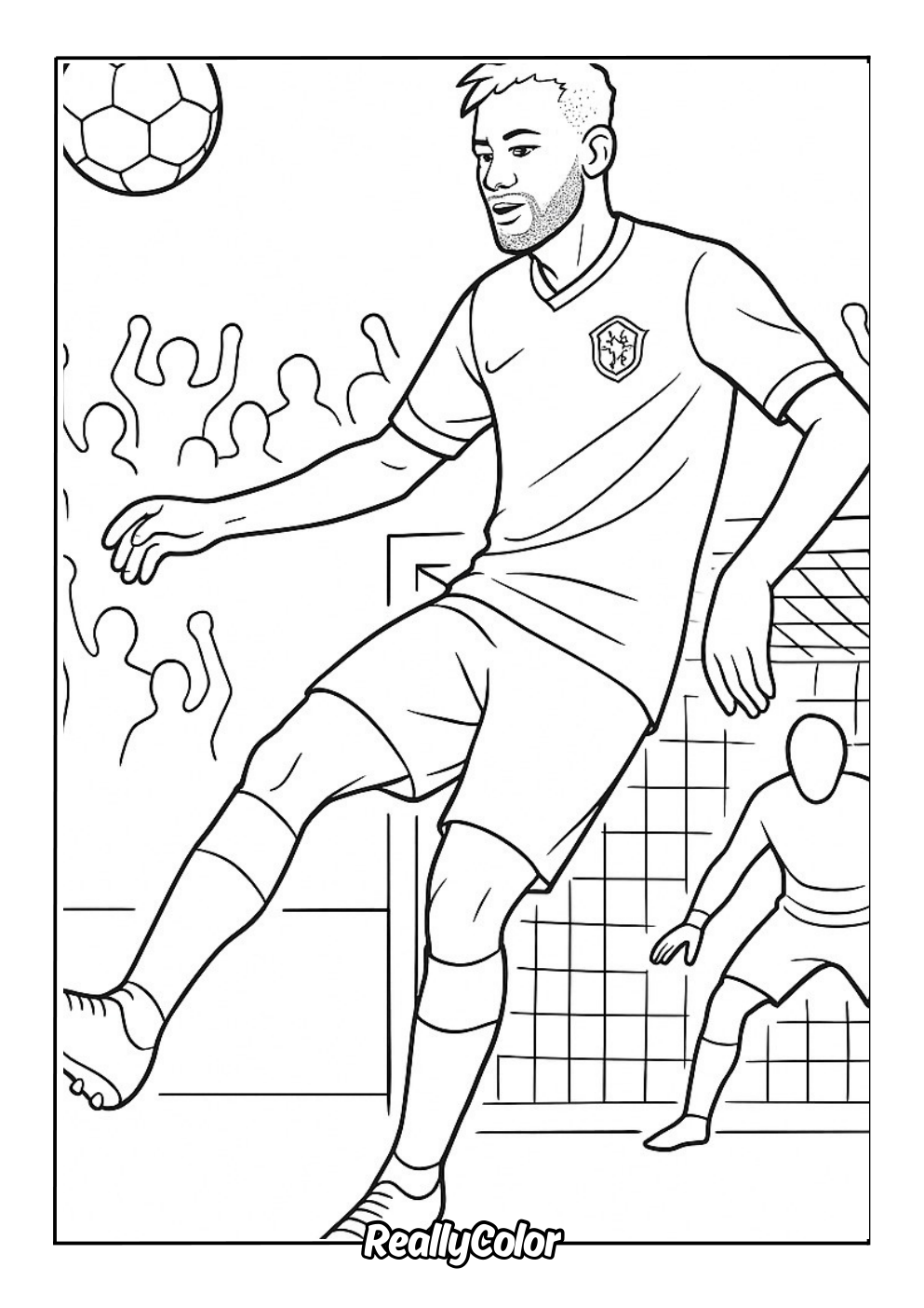 Printable coloring page of Neymar