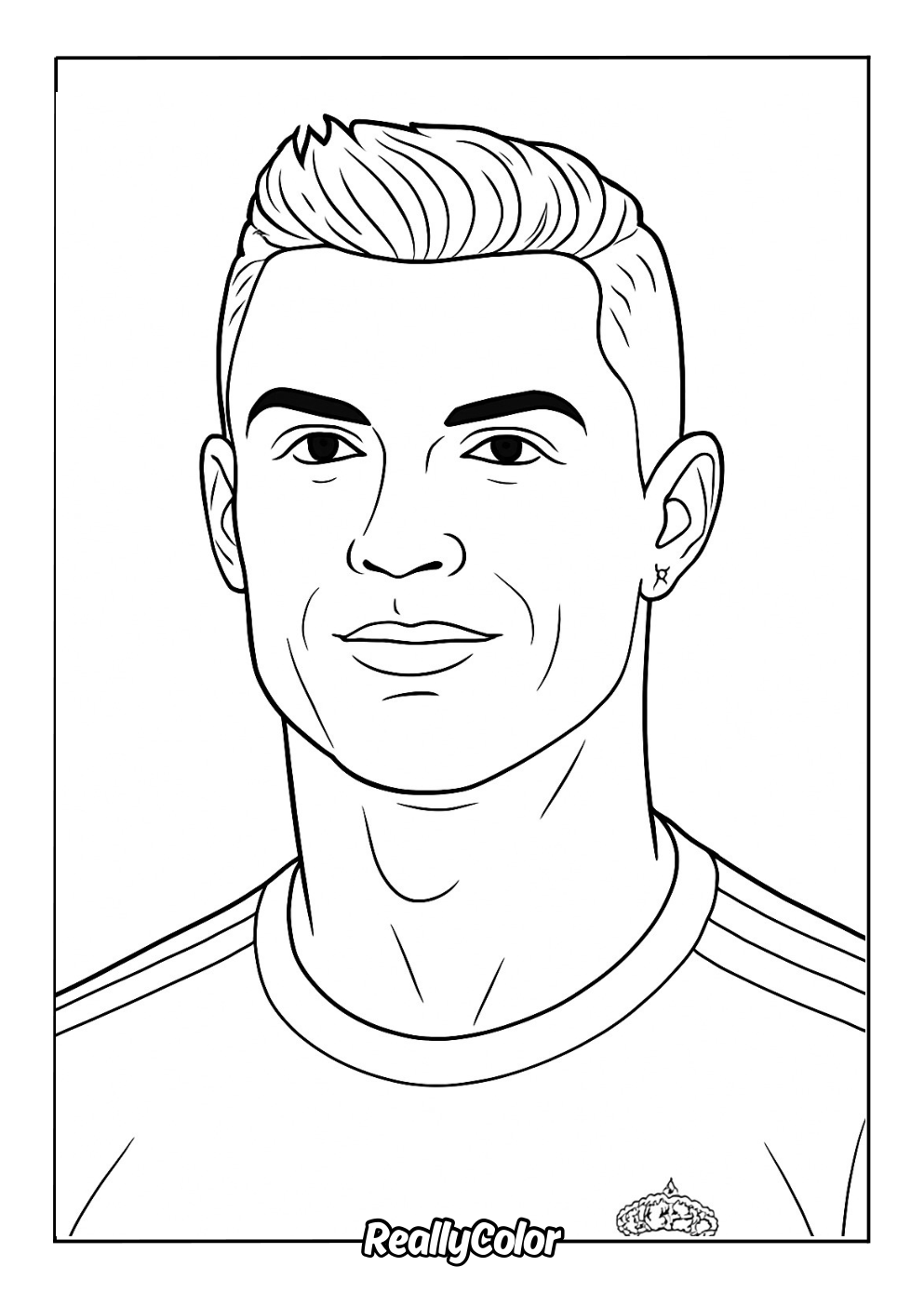 Ronaldo face coloring page