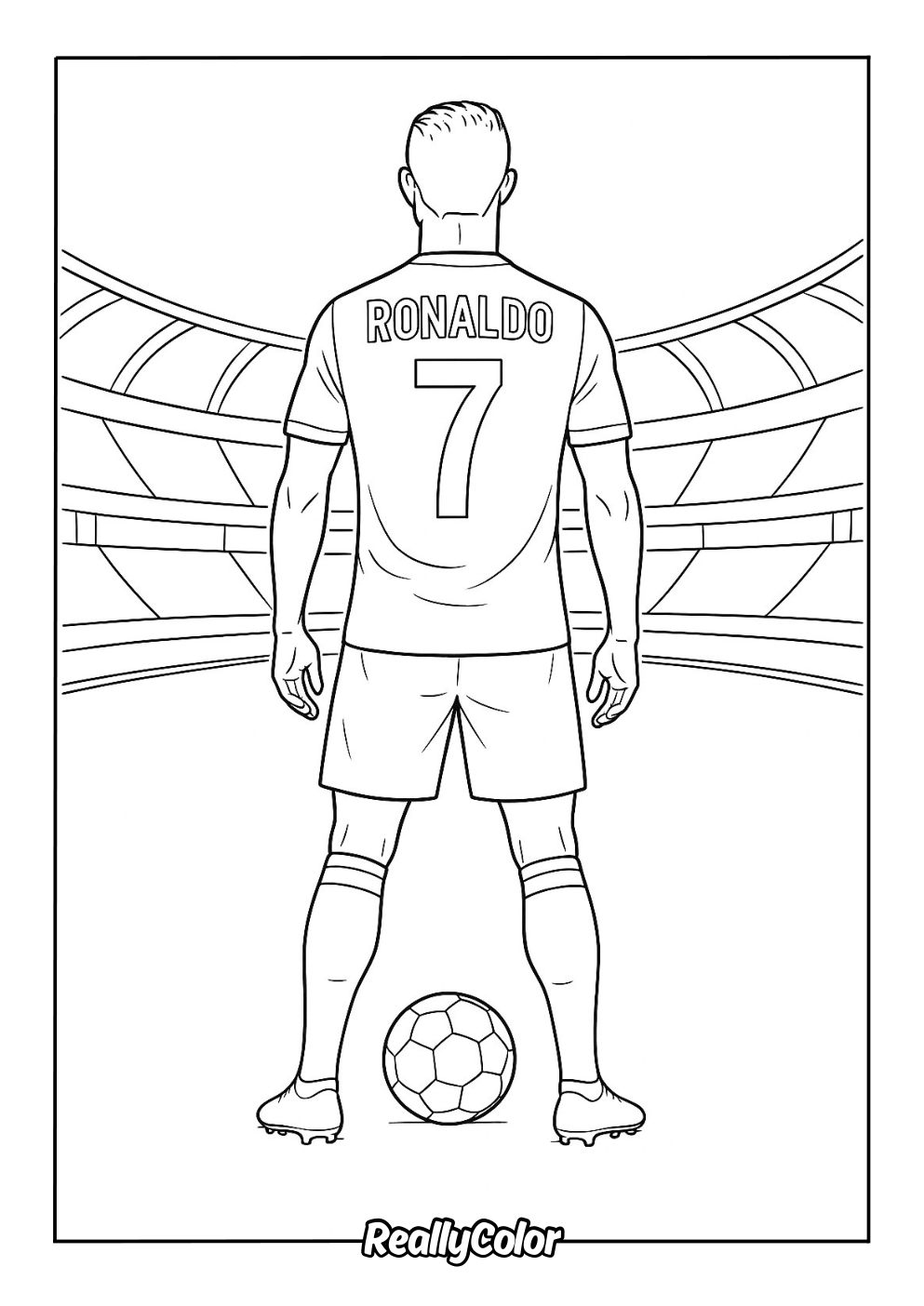 Ronaldo jersey coloring page