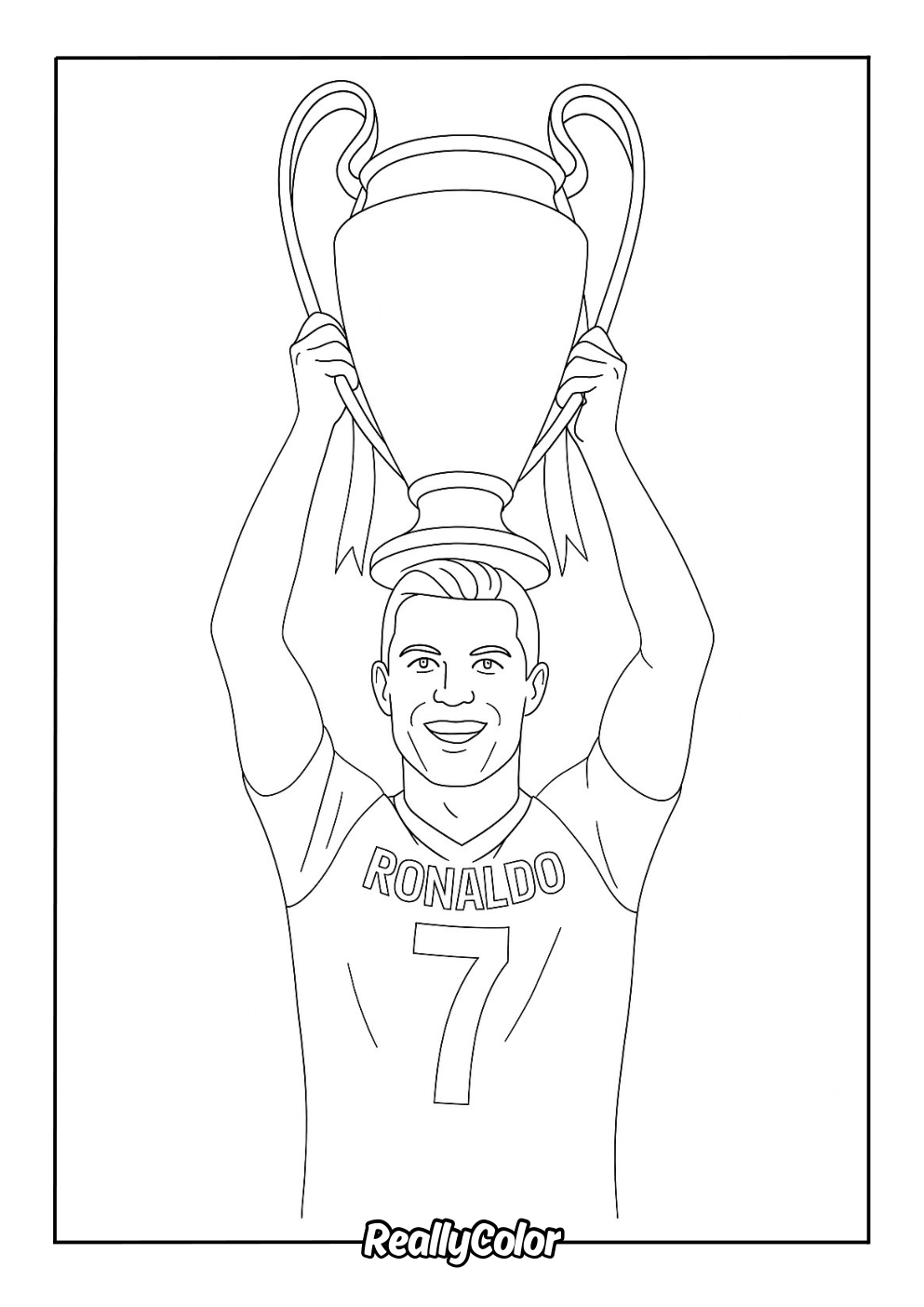 Ronaldo lifting Champions League trophy