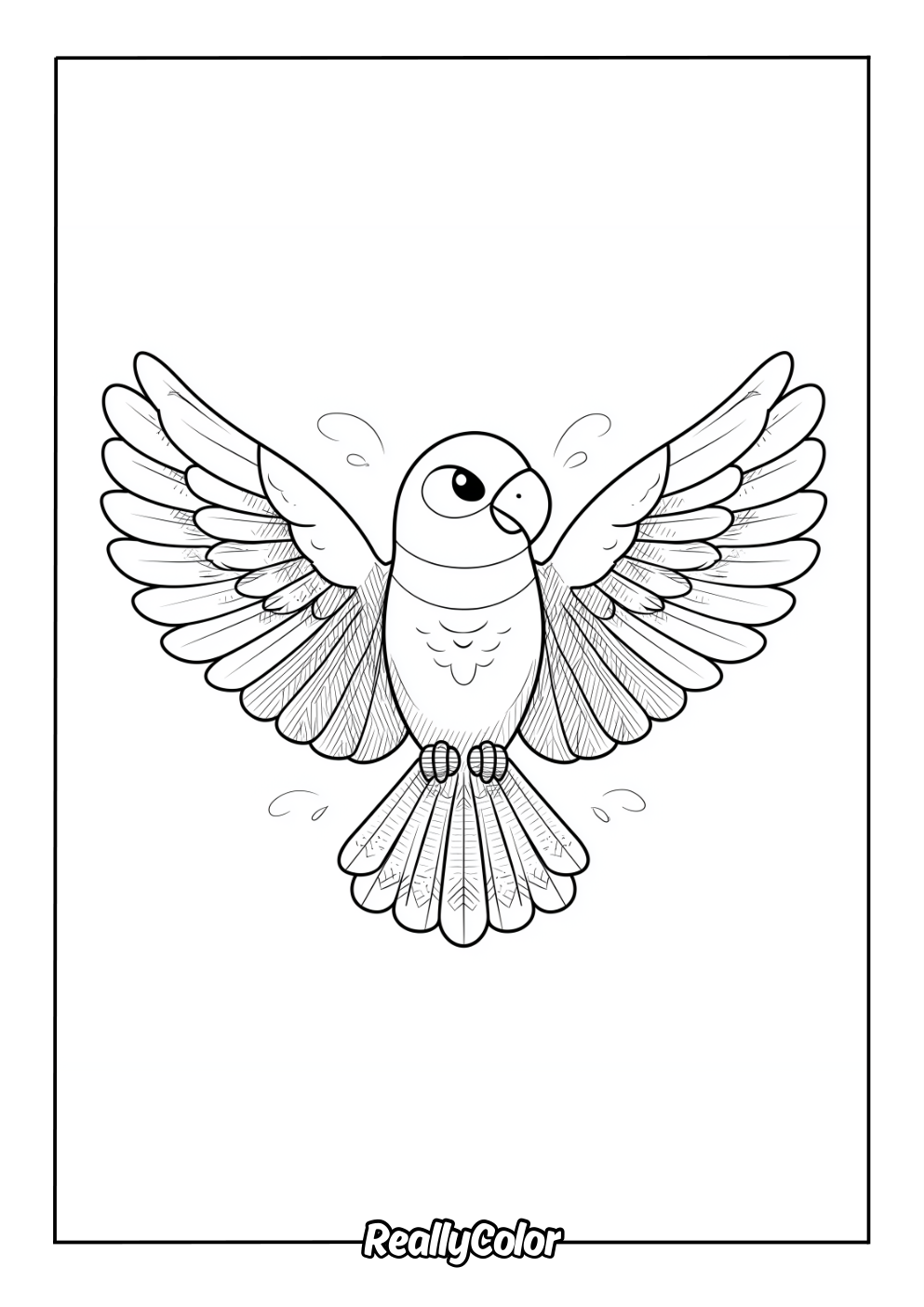 Cartoon american bald eagle to color