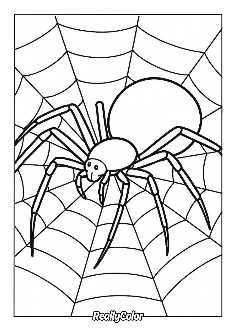 Cartoon black widow coloring page for kids