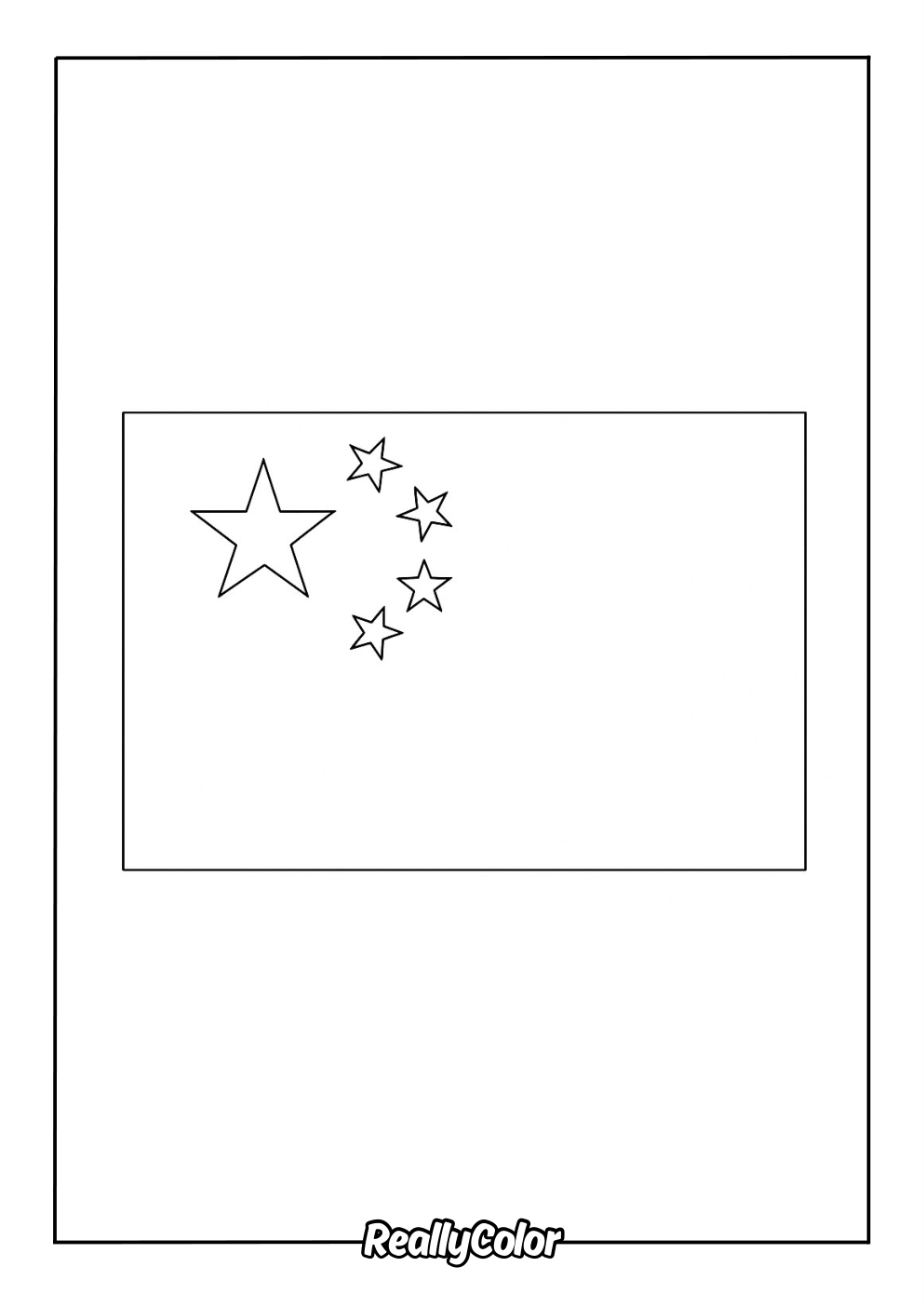China flag coloring page