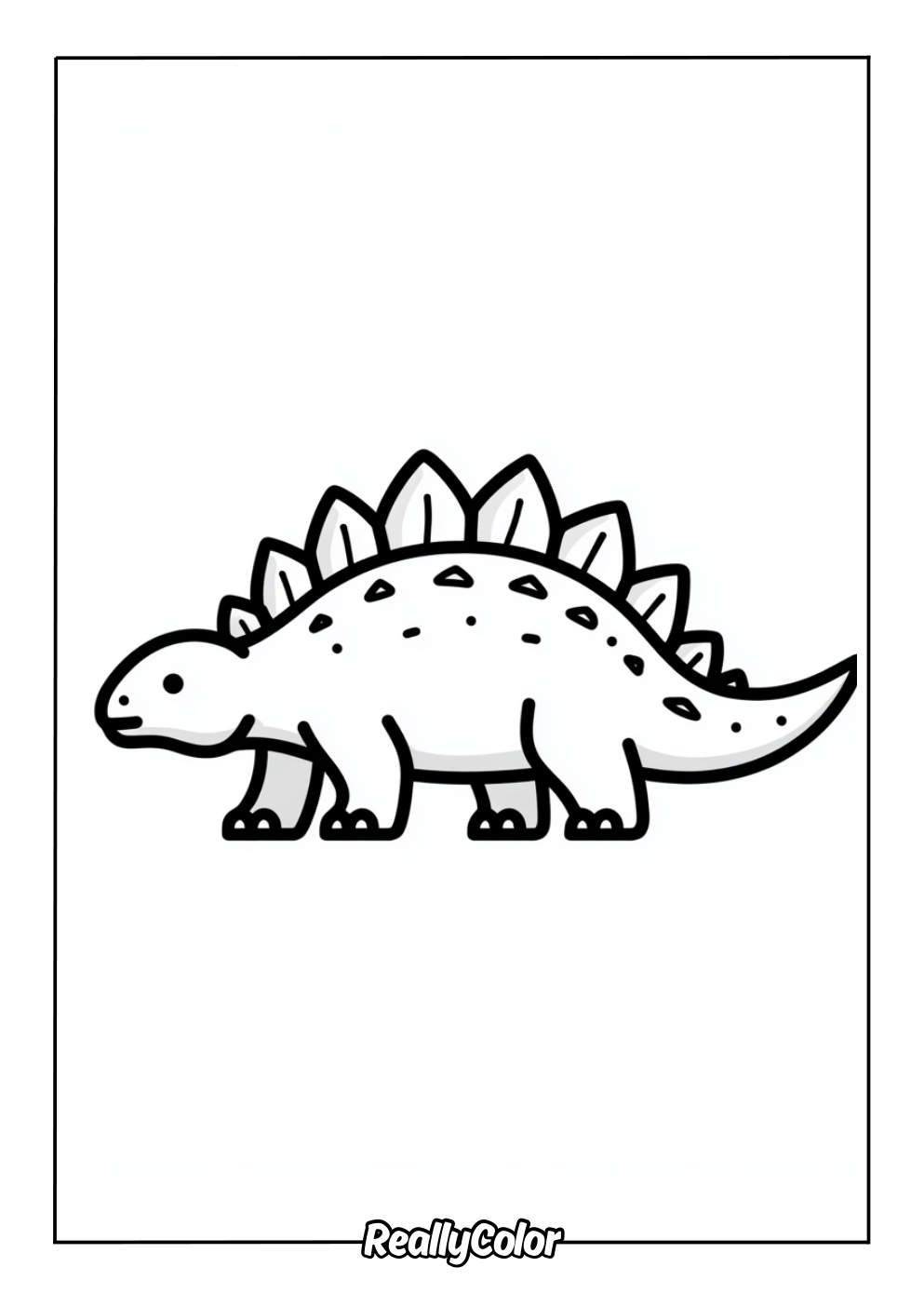 Easy ankylosaurus coloring page for kids