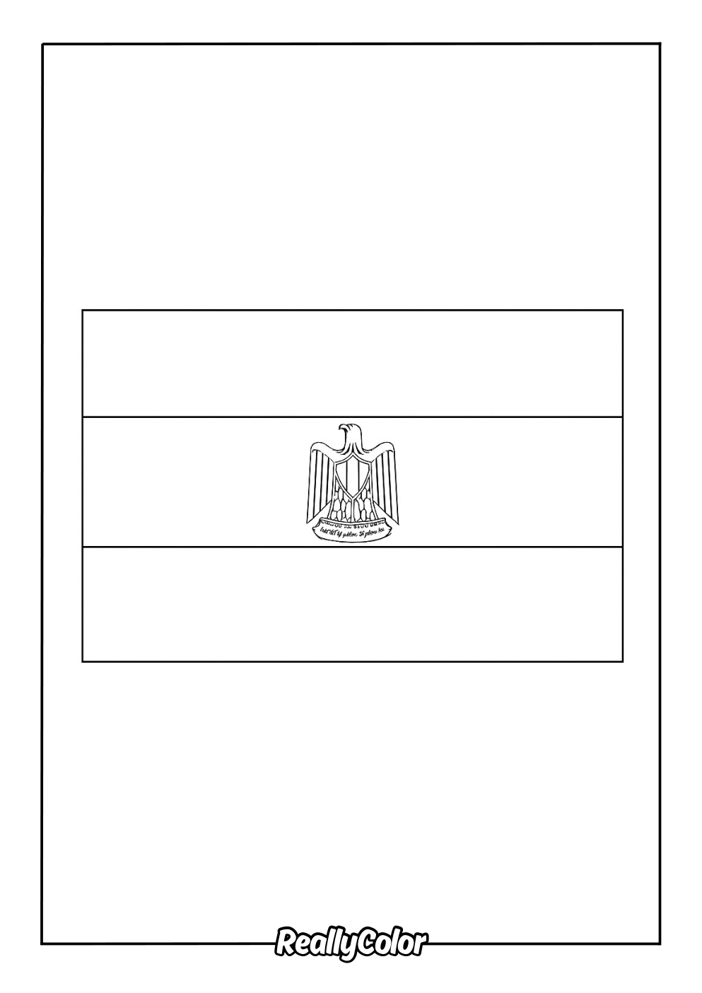 Egypt flag coloring page