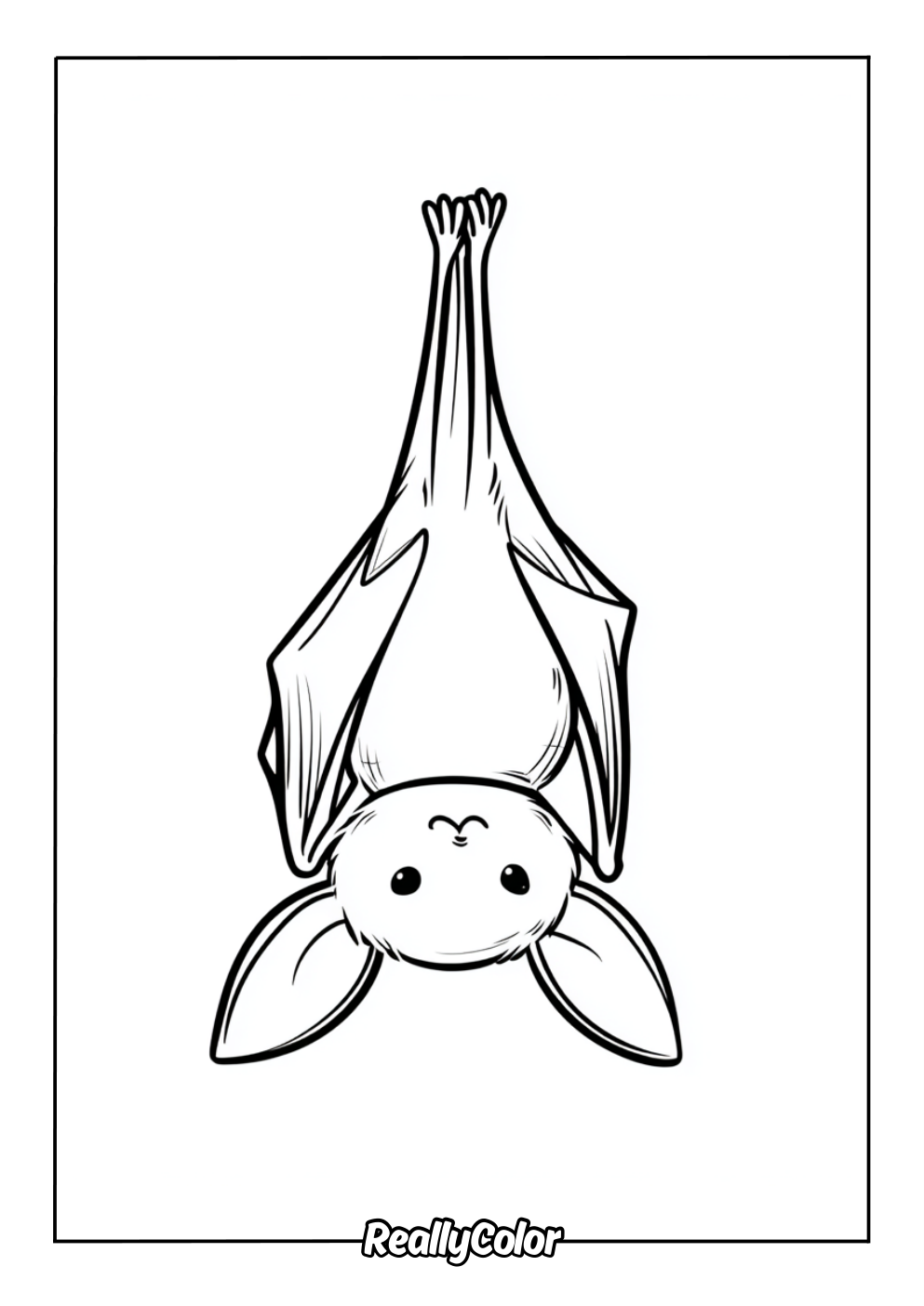 Free bat coloring page