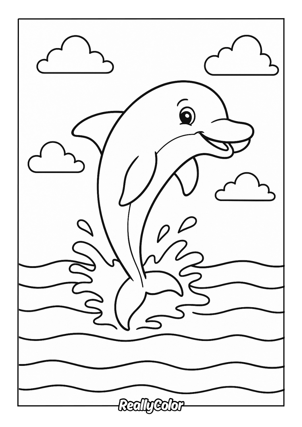 Free dolphin coloring page